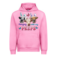 Fuchsia Pink Hanging With My Peeps Cows Urban Hoodie - RanaPortraitStore