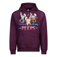 Mauve Wine Hanging With My Peeps Cows Urban Hoodie - RanaPortraitStore
