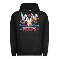 Pigment Black Hanging With My Peeps Cows Urban Hoodie - RanaPortraitStore