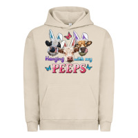 Pigment French Oak Hanging With My Peeps Cows Urban Hoodie - RanaPortraitStore