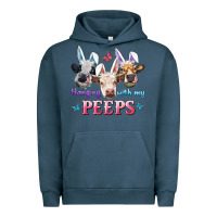 Pigment Midnight Navy Hanging With My Peeps Cows Urban Hoodie - RanaPortraitStore