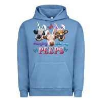 Pigment Pebble Blue Hanging With My Peeps Cows Urban Hoodie - RanaPortraitStore