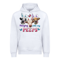 White Hanging With My Peeps Cows Urban Hoodie - RanaPortraitStore