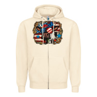 Sandshell 4th of july cow Zipper Hoodie - Jasminsmagicworld
