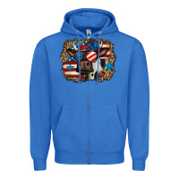 True Royal 4th of july cow Zipper Hoodie - Jasminsmagicworld