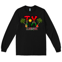 Black texas summer Long Sleeve Tee - CowhideDigitalArt