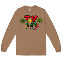 Toasted Coconut texas summer Long Sleeve Tee - CowhideDigitalArt