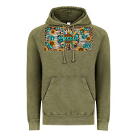 Vintage Olive Blessed With Sunflower And Gemstone Vintage Hoodie - RanaPortraitStore