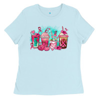 Baby Blue breast cancer  coffee cups Ladies Tee - AdoDesignShop