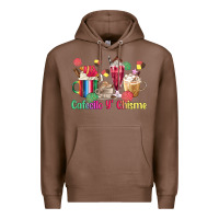 Chestnut cafecito y chisme coffee cups Premium Hoodie - MaliasSmallBusiness