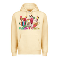 Pina Colada cafecito y chisme coffee cups Premium Hoodie - MaliasSmallBusiness