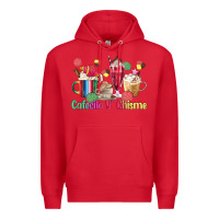 Red cafecito y chisme coffee cups Premium Hoodie - MaliasSmallBusiness