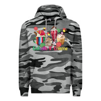 Slate Camo cafecito y chisme coffee cups Premium Hoodie - MaliasSmallBusiness