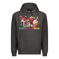 Smoke cafecito y chisme coffee cups Premium Hoodie - MaliasSmallBusiness