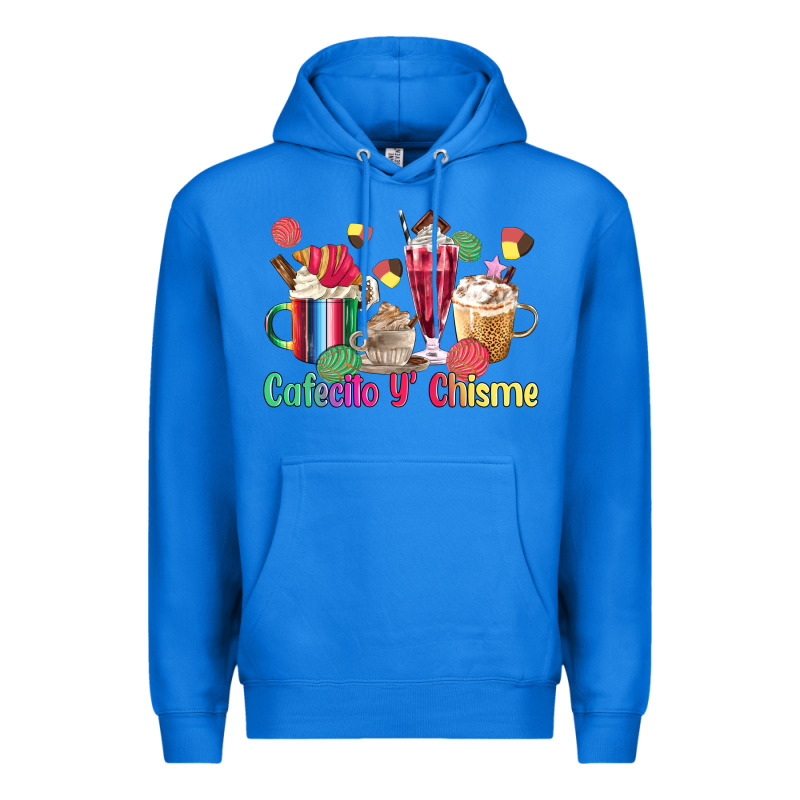 Cafecito Y Chisme Coffee Cups Premium Hoodie by MaliasSmallBusiness | Teevron