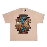 Burro cowgirl with aztec Urban Heavy Tee - RanaPortraitStore