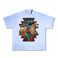 Grape Ice cowgirl with aztec Urban Heavy Tee - RanaPortraitStore