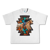 Lunar Rock cowgirl with aztec Urban Heavy Tee - RanaPortraitStore