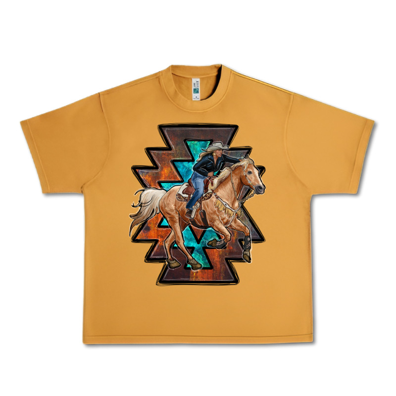 Cowgirl With Aztec Urban Heavy Tee by RanaPortraitStore | Teevron