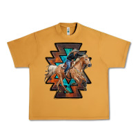 Peanut Butter cowgirl with aztec Urban Heavy Tee - RanaPortraitStore
