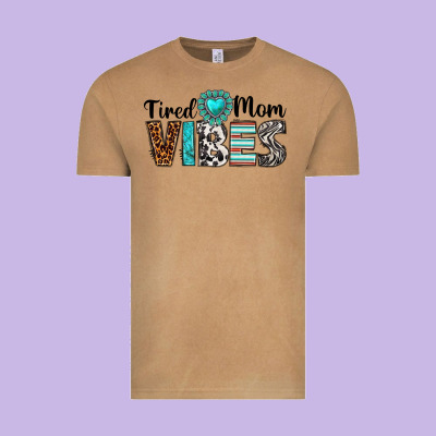 Tired Mom Vibes Vintage Tee Designed By Texasbilliewilder