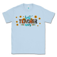 Dusty Blue best teacher ever 16oz libbey glass Classic Tee - HRA Design Shop