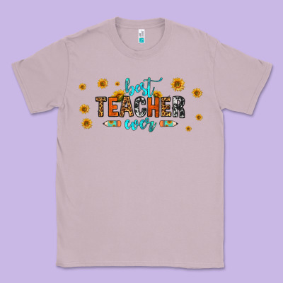 Best Teacher Ever 16oz Libbey Glass Classic Tee Designed By Hra Design Shop