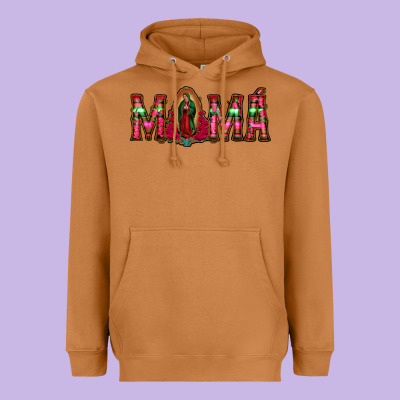 Mama Floral Aztec Leopard Heavyweight Hoodie Designed By Jasminsmagicworld