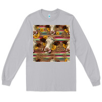 Moon Dust western hereford cattle seamless pattern Long Sleeve Tee - HRA Design Shop