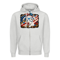 Dove Grey 4th of july baby sheep Zipper Hoodie - Jasminsmagicworld