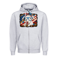 Heather Grey 4th of july baby sheep Zipper Hoodie - Jasminsmagicworld