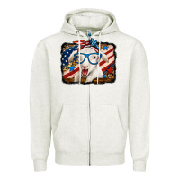 Oatmeal Heather 4th of july baby sheep Zipper Hoodie - Jasminsmagicworld