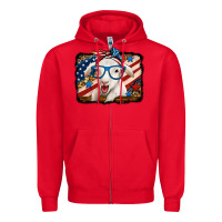 Red 4th of july baby sheep Zipper Hoodie - Jasminsmagicworld