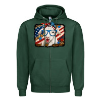 Sports Green 4th of july baby sheep Zipper Hoodie - Jasminsmagicworld