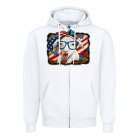 White 4th of july baby sheep Zipper Hoodie - Jasminsmagicworld