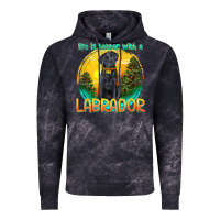 Cloud Black life is better with a labrador Vintage Hoodie - texasbilliewilder