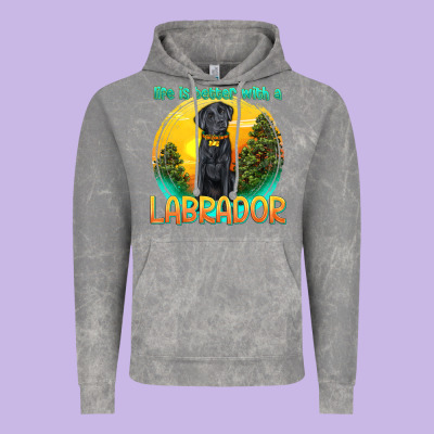 Vintage Hoodie life is better with a labrador