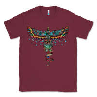 Burgundy aztec serape thunderbird Classic Tee - RanaPortraitStore