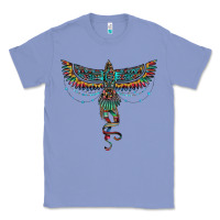 Colony Blue aztec serape thunderbird Classic Tee - RanaPortraitStore