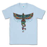 Dusty Blue aztec serape thunderbird Classic Tee - RanaPortraitStore