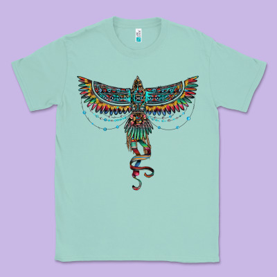 Aztec Serape Thunderbird Classic Tee Designed By Ranaportraitstore