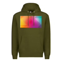 Army Green multicolor abstract lines Premium Hoodie - chombo