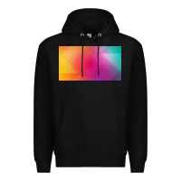 Black multicolor abstract lines Premium Hoodie - chombo