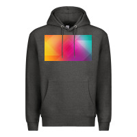 Charcoal Heather multicolor abstract lines Premium Hoodie - chombo