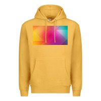 Mustard multicolor abstract lines Premium Hoodie - chombo