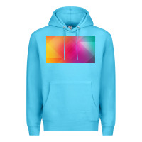Ocean Blue multicolor abstract lines Premium Hoodie - chombo
