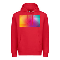 Red multicolor abstract lines Premium Hoodie - chombo