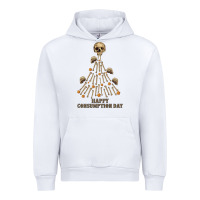 White Happy Consumption Day Urban Hoodie - RanaPortraitStore