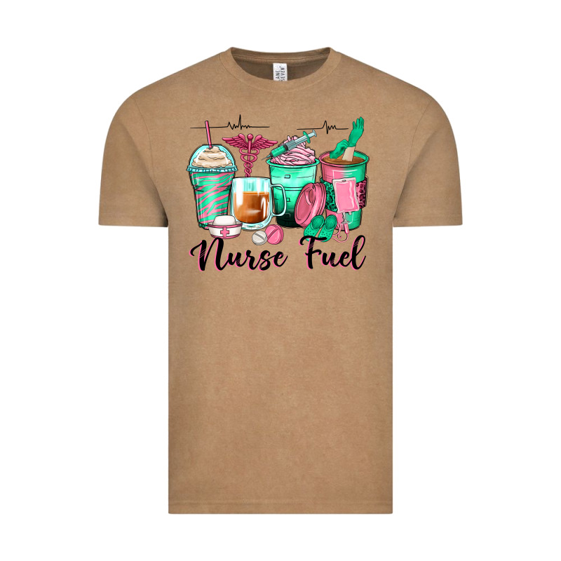 Nurse Fuel Coffee Cups Vintage Tee by Zillion Design Studio | Teevron