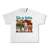 Lunar Rock life is better on the farm Urban Heavy Tee - Zillion Design Studio